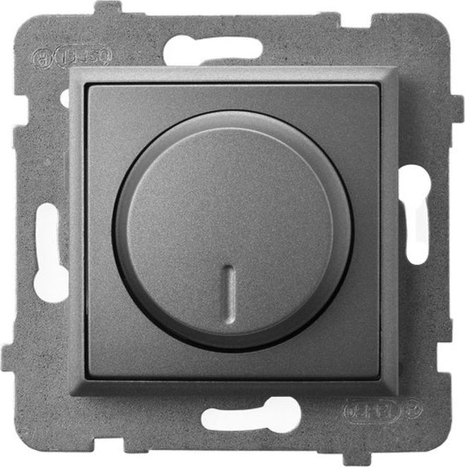 Ospel ARIA Ściemniacz uniwersalny do obciążenia żarowego, halogenowego oraz LED szary mat ŁP-8UL2/m/70