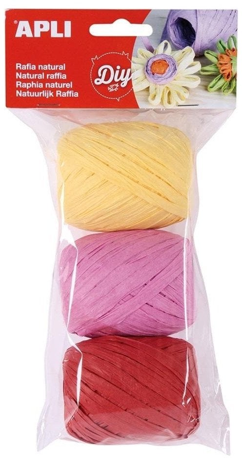 Rafia Candy sztywna naturalna 30m 3 kolory