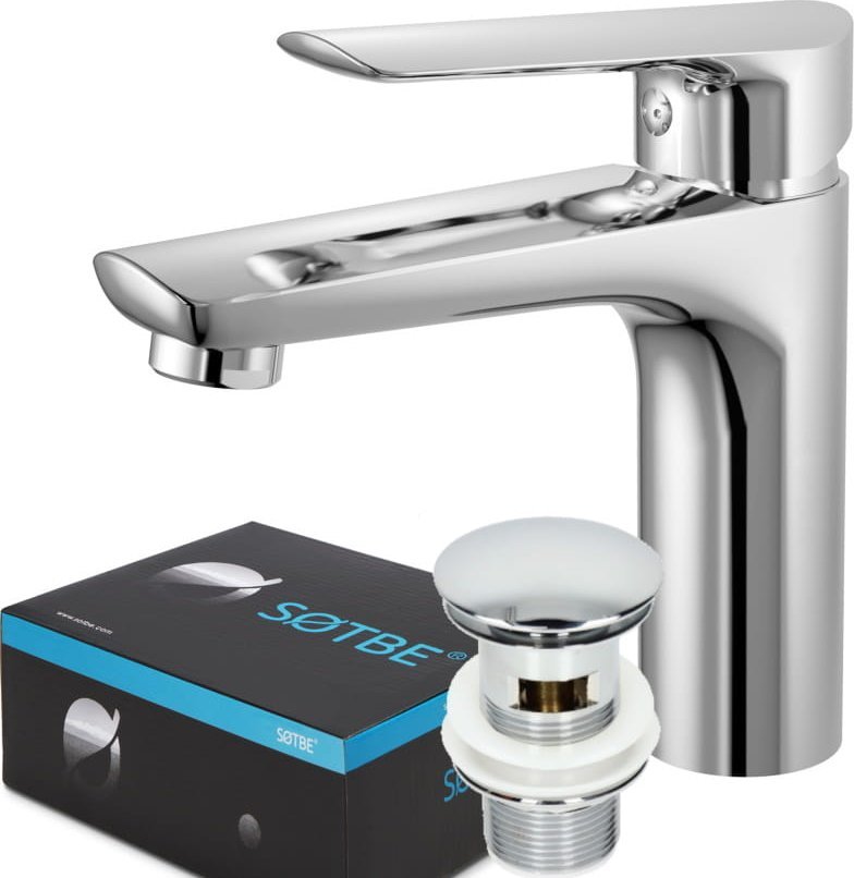 Bateria umywalkowa Sotbe Malselva stojąca chrom (MAL-SSS-70298988)