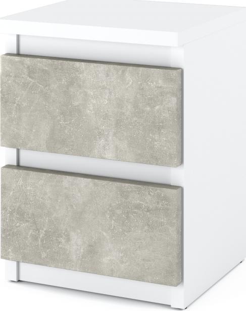 Stiv-Meble SZAFKA NOCNA BIAŁY MAT/BETON