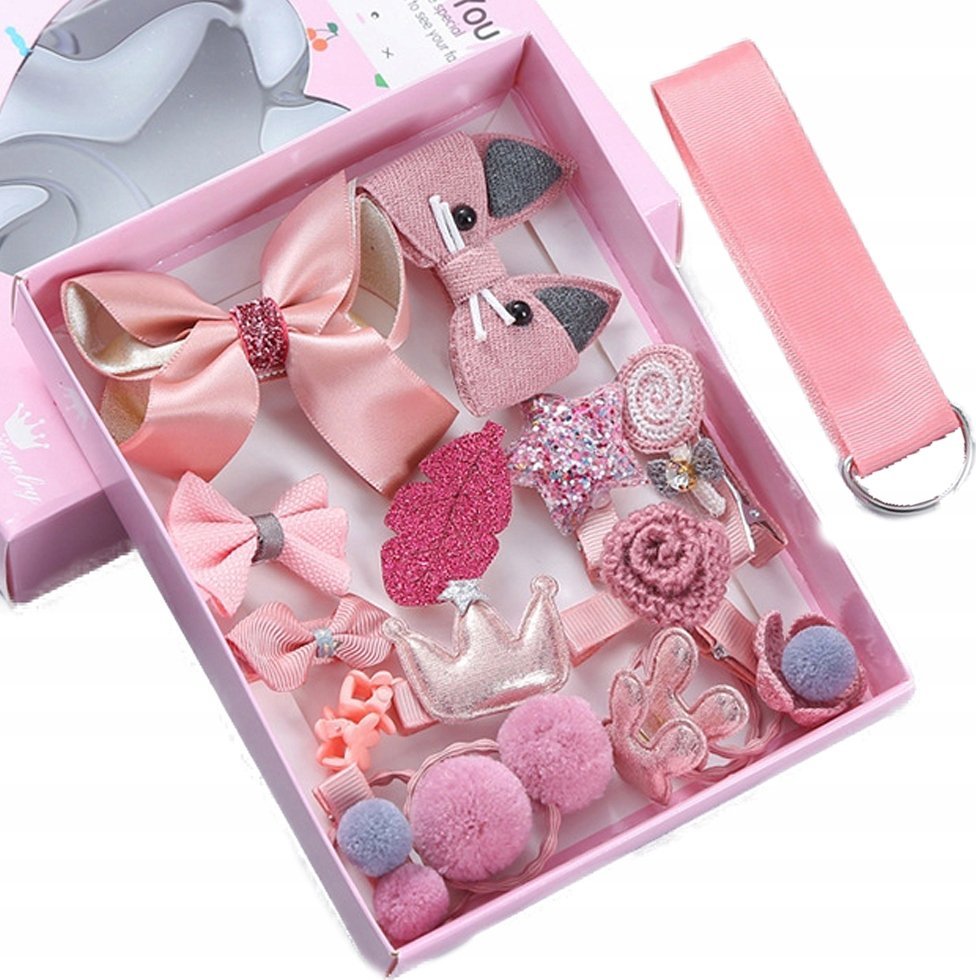 Korbi ZESTAW DZIEWCZYNKI GUMKI WŁOSÓW SPINKI PREZENT 3
