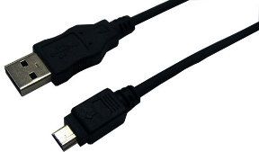 Kabel USB LogiLink USB-A - miniUSB 1.8 m Czarny (CU0014)
