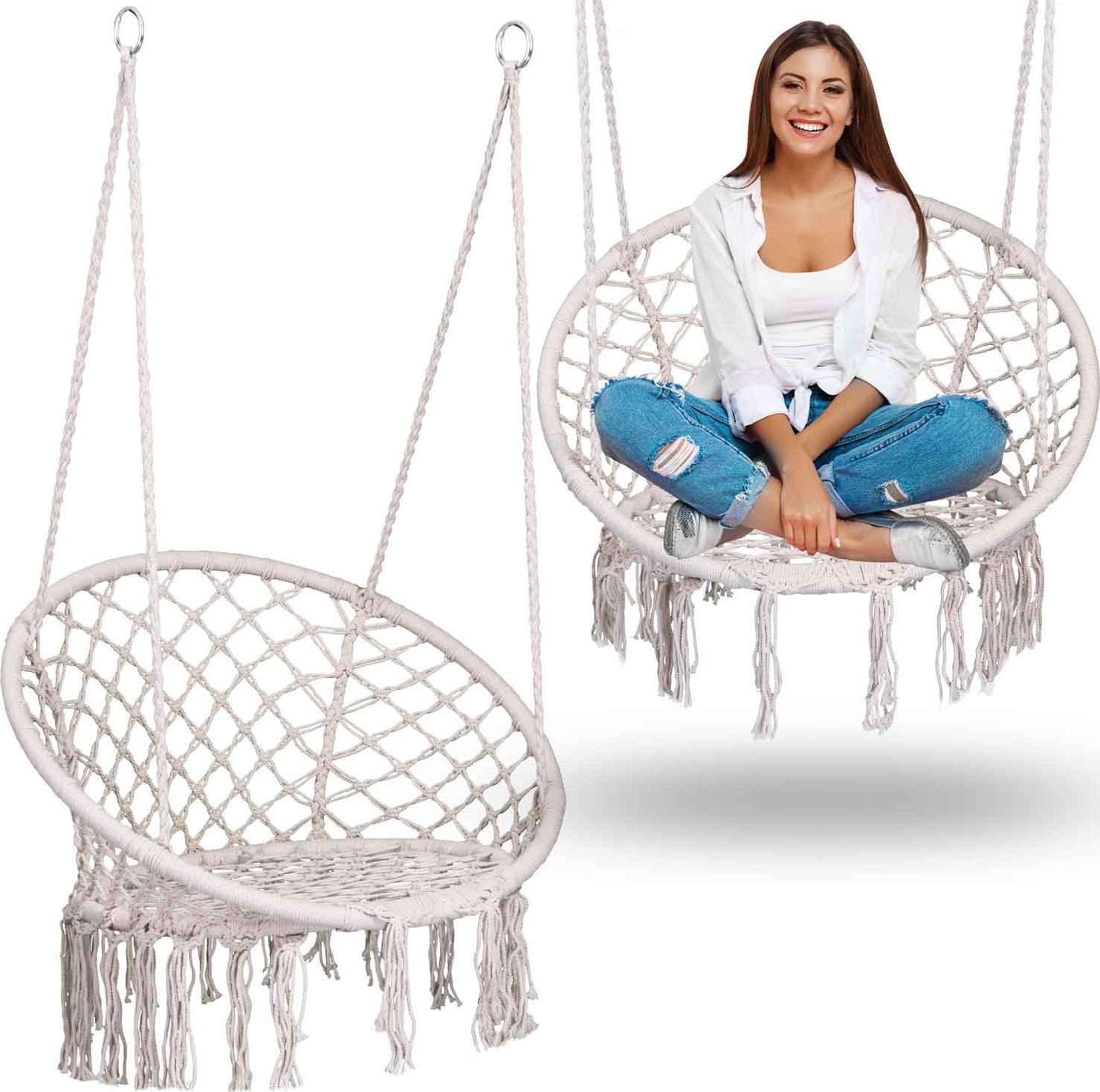 Sofotel Fotel ogrodowy wiszący huśtawka Boho beżowy