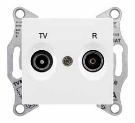 Schneider Electric Gniazdo antenowe RD/TV końcowe białe - SDN3301621