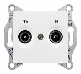 Schneider Electric Gniazdo antenowe RD/TV końcowe białe - SDN3301621