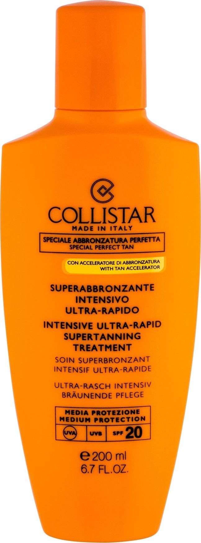 Collistar COLLISTAR INTENSIVE ULTRA RAPID SUPER TANNING TREATMENT SPF 20 - 200ML