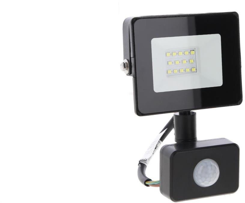 NAŚWIETLACZ LED SMD KASTEL 10W 6000K 850LM IP65 CZARNY CZ. PIR