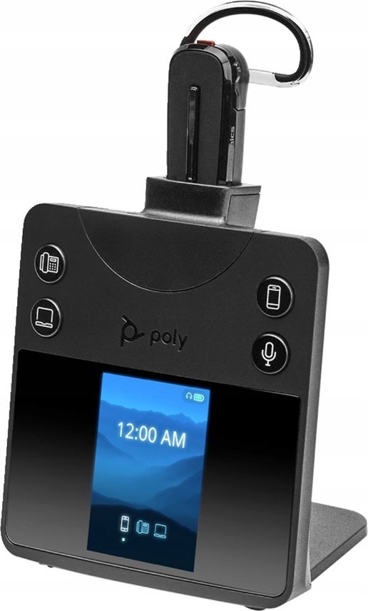 Słuchawki Poly Poly Savi 8445 OFFICE - Savi 8400 series - Headset - konvertierbar - DECT / Bluetooth - kabellos - Schwarz - Zertifiziert fur Microsoft