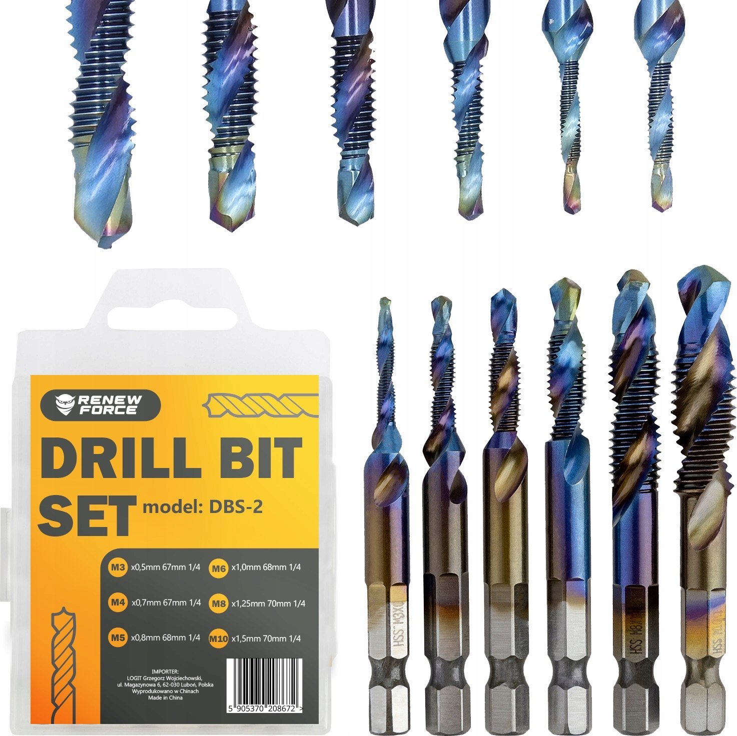 ZESTAW BITÓW DO WIERTARKI DBS-2