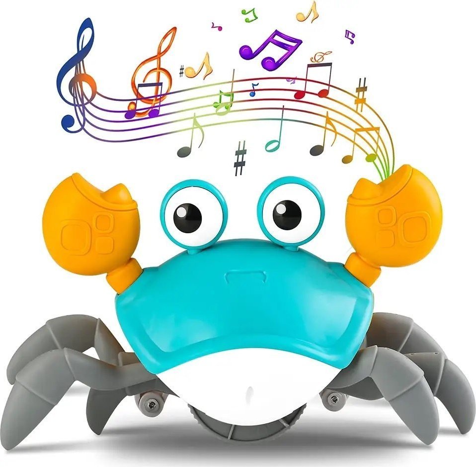 Krab pełzający interaktywny z dźwiękiem zielony