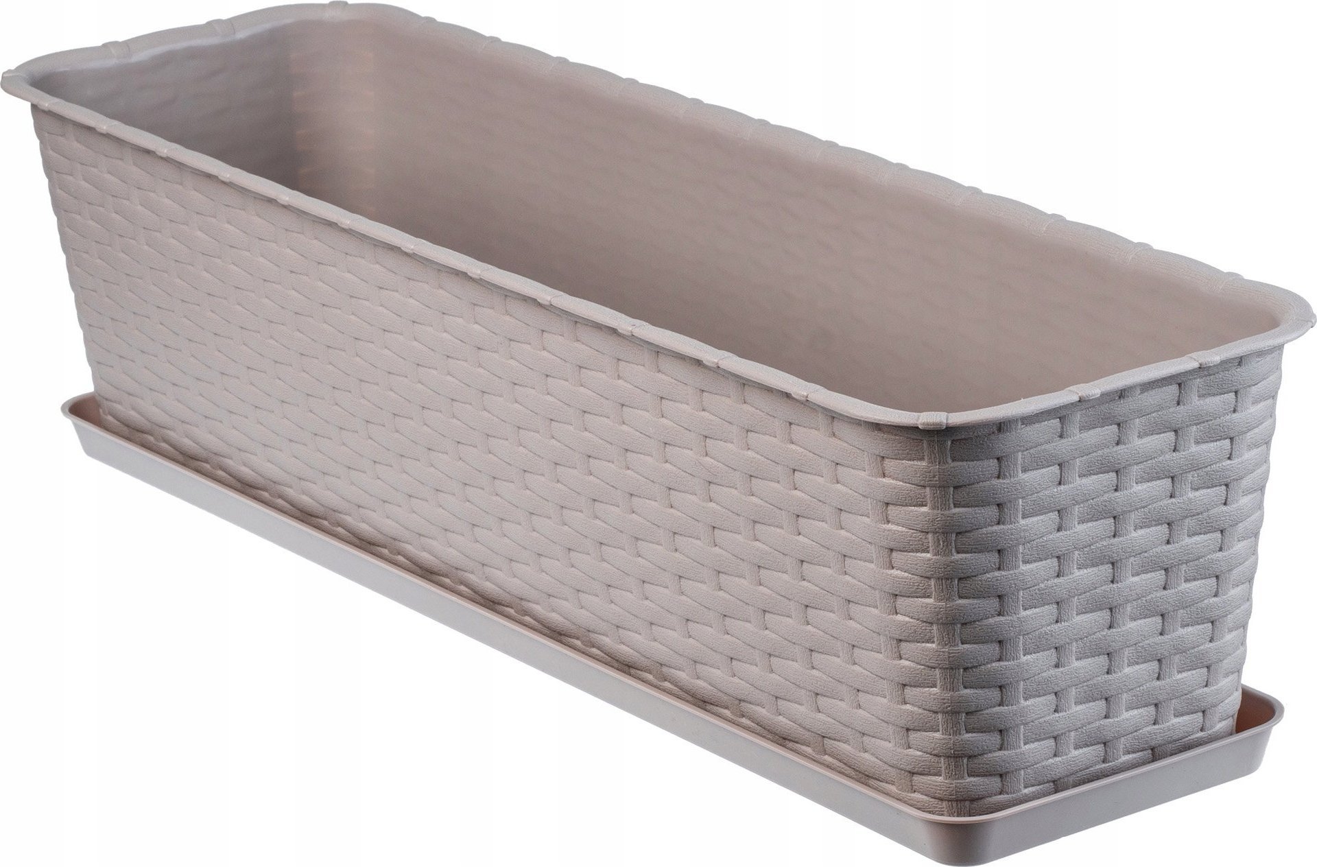 Kadax Doniczka Donica Balkonowa Podstawka 60cm Karmelowa