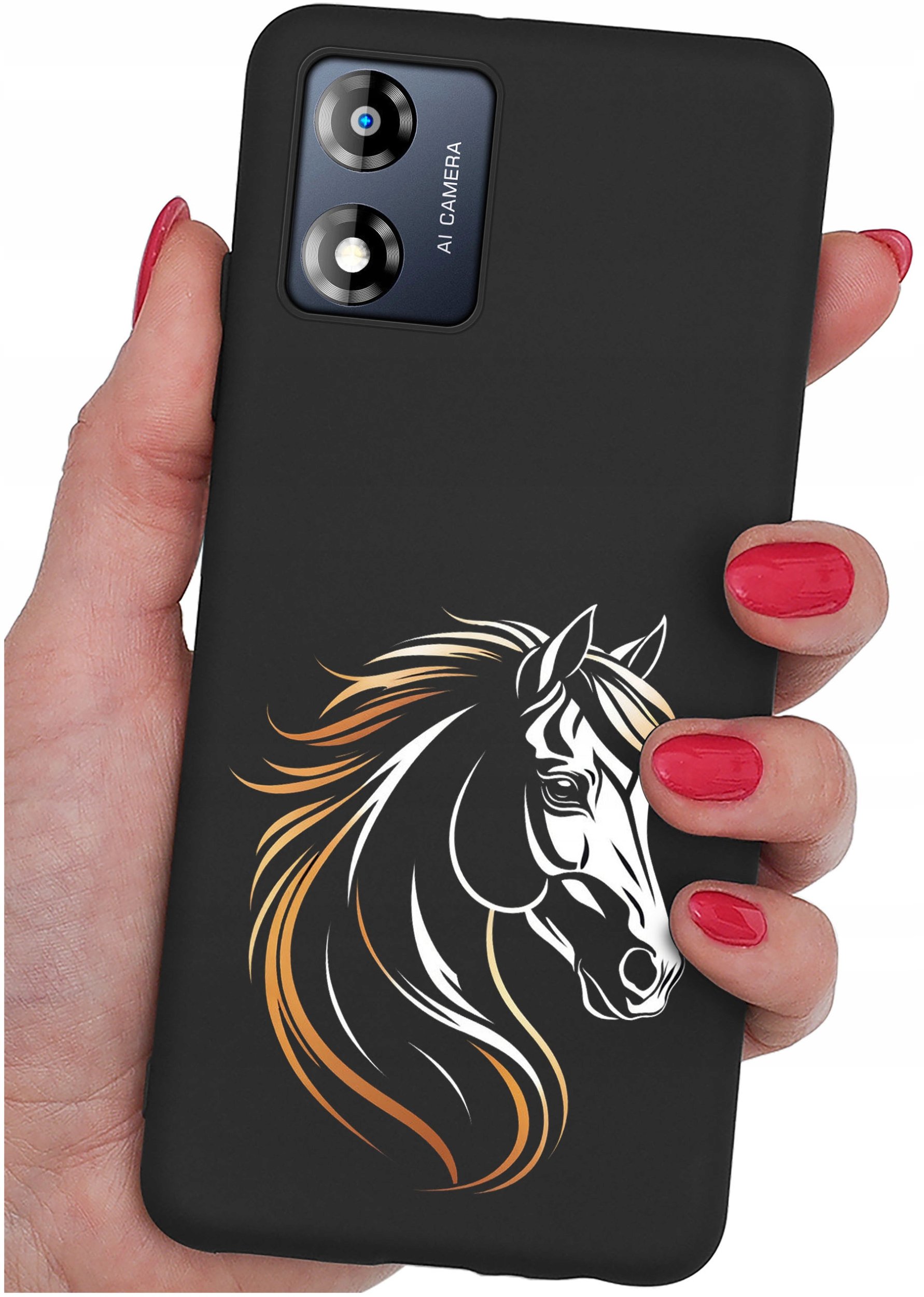 Etui do Motorola Moto E13 WZORY |SILIKONOWE MATT CASE + SZKŁO 9H