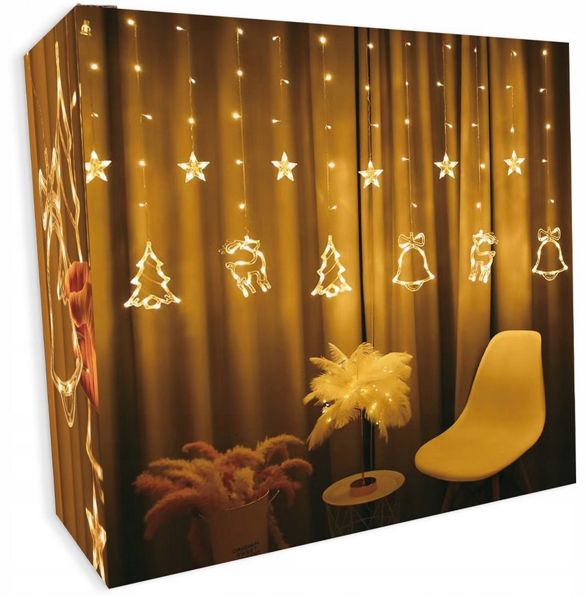 Kurtyna świetlna świąteczna 3,5m/0,8m