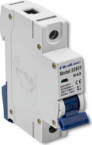 Qoltec Wyłącznik nadprądowy B40 bezpiecznik AC Qoltec 1P 40A