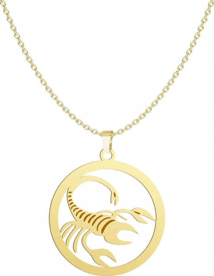 Radziszewska Jewellery Naszyjnik Złoty Znak Zodiaku Skorpion Zodiak 925 GRAWER DEDYKACJA GRATIS