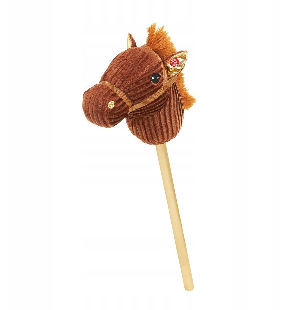 Hobby Horse miękka głowa konia koń na kiju rży 72 cm dźwięki galopu plusz