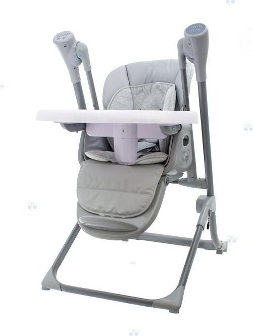 EURObaby Krzesełko do karmienia Huśtawka Loop TY868 grey (EB305G)