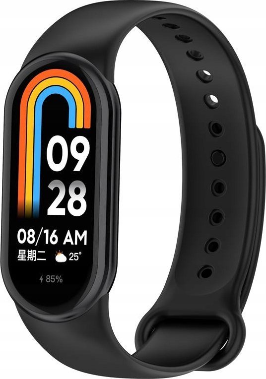 Hello Case PASEK SILIKONOWY DO OPASKI SPORTOWEJ XIAOMI MI BAND 8 CZARNY