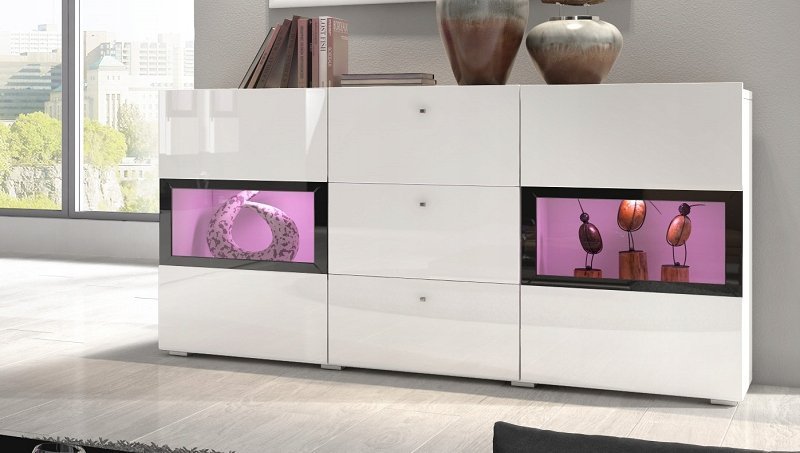 Helvetia Komoda BAROS 132 x 39 x 70cm biały