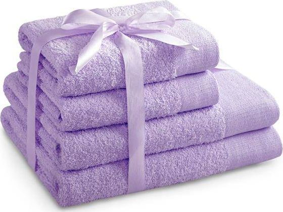 AmeliaHome Zestaw ręczników Amari liliowy 2 rozmiary 4 sztuki