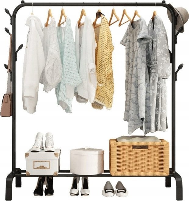 LeanToys Wieszak Stojący Na Ubrania Buty Szafa Wolnostojąca LEAN Toys