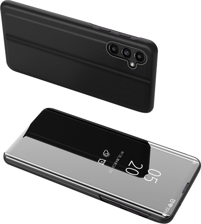 Hurtel Clear View Case etui do Samsung Galaxy A14 pokrowiec z klapką czarne