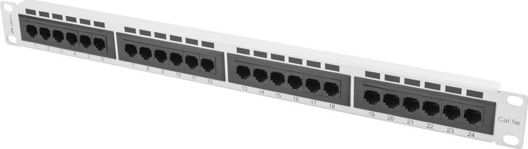 Lanberg Patch panel 1U 19" 24x RJ-45 Kat.5E Szary (PPU5-1024-S)