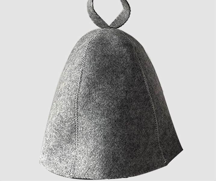 Filcowa Czapka do sauny ! Uniwersalna Ochronna Szara