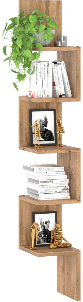 Regał Wiszący Na Książki Do Salonu Zigi Nowoczesny Na Zabawki Dąb Wotan