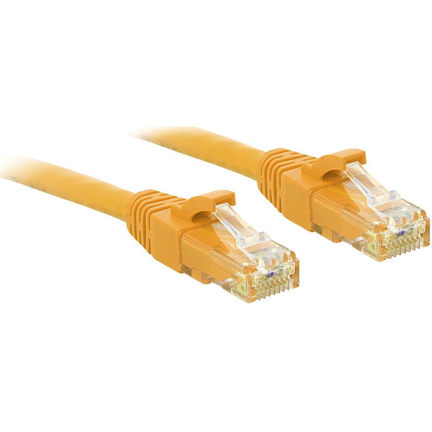 Lindy Patchcord UTP Cat6, 0.5m, żółty (48061)