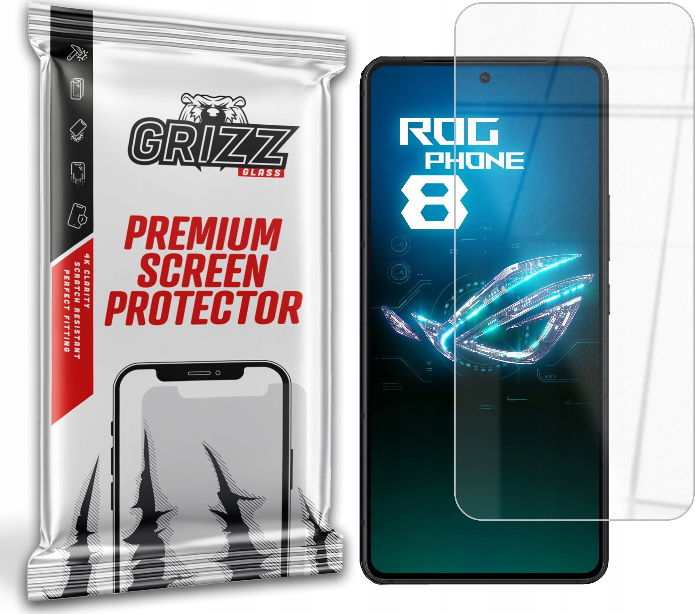GrizzGlass Szkło hybrydowe GrizzGlass HybridGlass do Asus ROG Phone 8