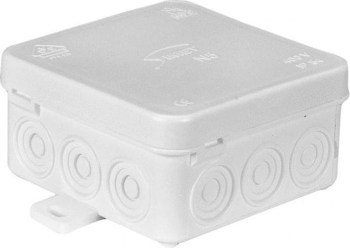 Simet Puszka n/t hermetyczna z dławicą zintegrowaną 75x75x39mm IP54 biała N5 (83005006)