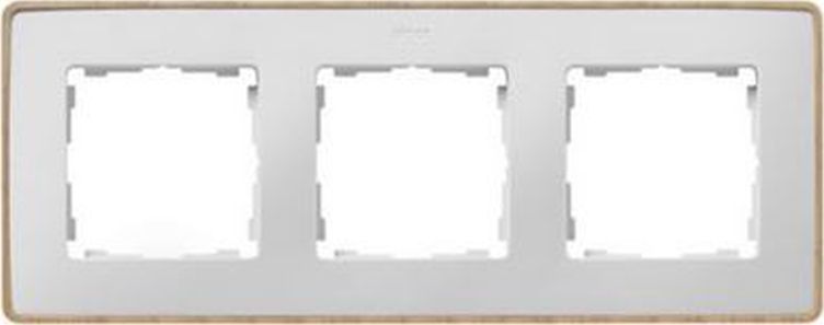 Kontakt-Simon Simon Detail 82 Ramka potrójna Detail SELECT-drewno BIAŁA / podstawa Drewno 8201630-270