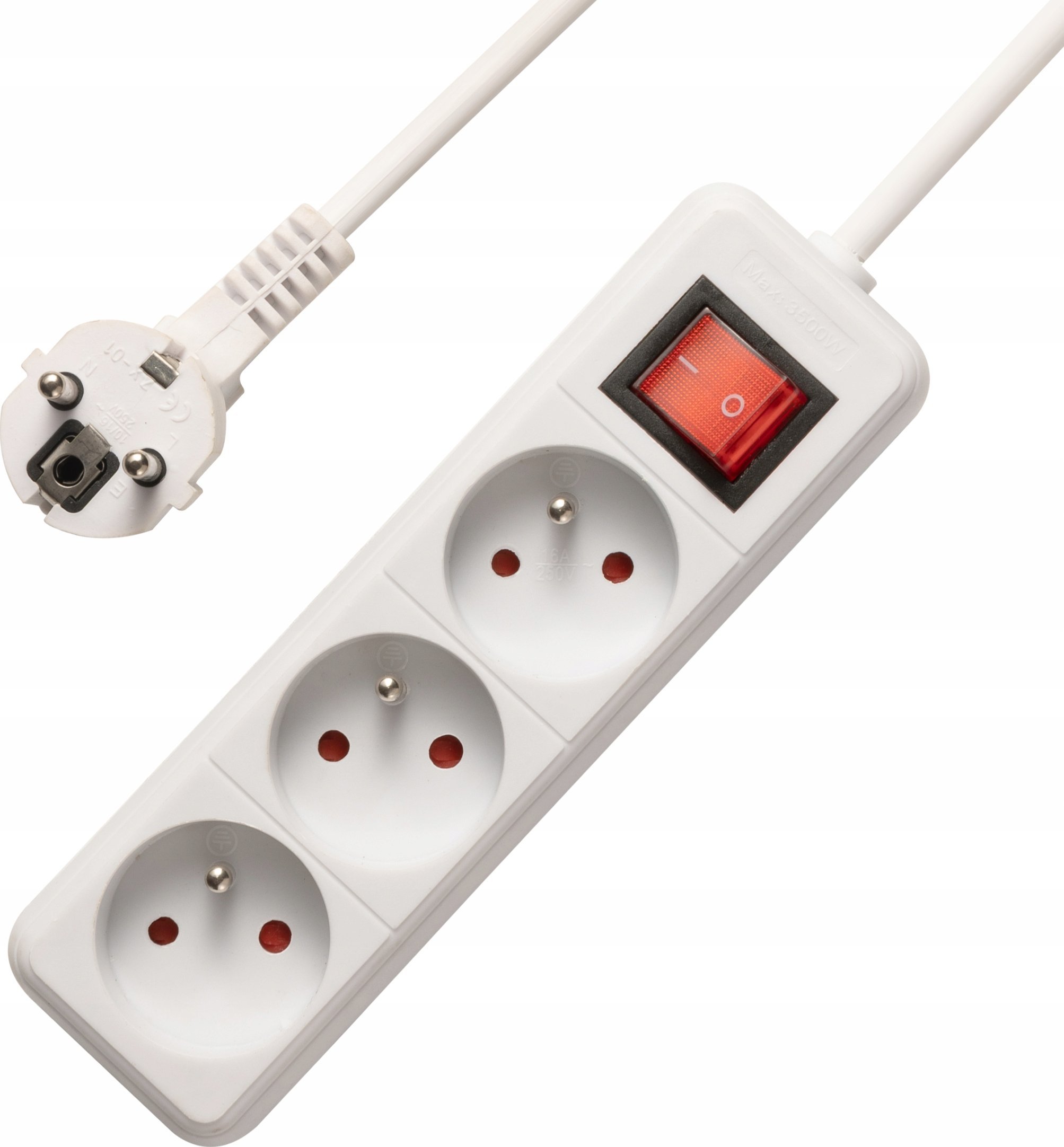 Listwa zasilająca Bounn przeciwprzepięciowa 3 gniazda 5 m biała (BLZ-3-WH)