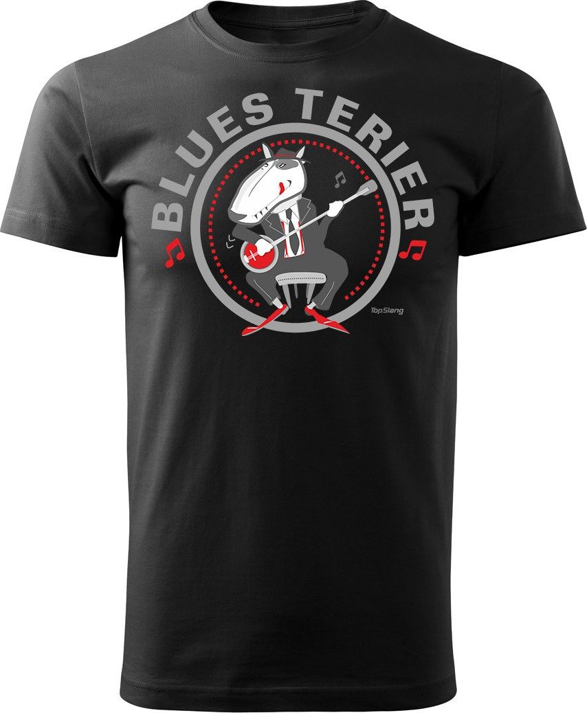Topslang Koszulka z Bluesem Blues Terier męska czarna REGULAR L