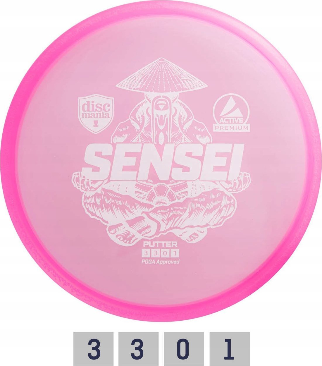 Discmania Pink Diskgolfo diskas Putter SENSEI Active Premium Rožinė