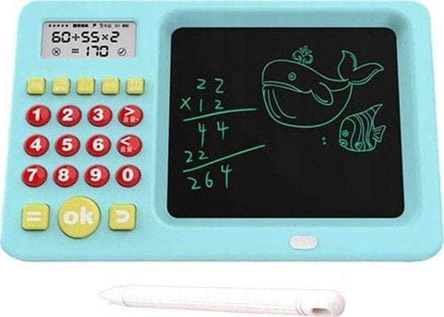 Tablet Rysunkowy Tablica LCD 5,2'' Kolorowa Deska Kreślarska + Kalkulator / Niebieski