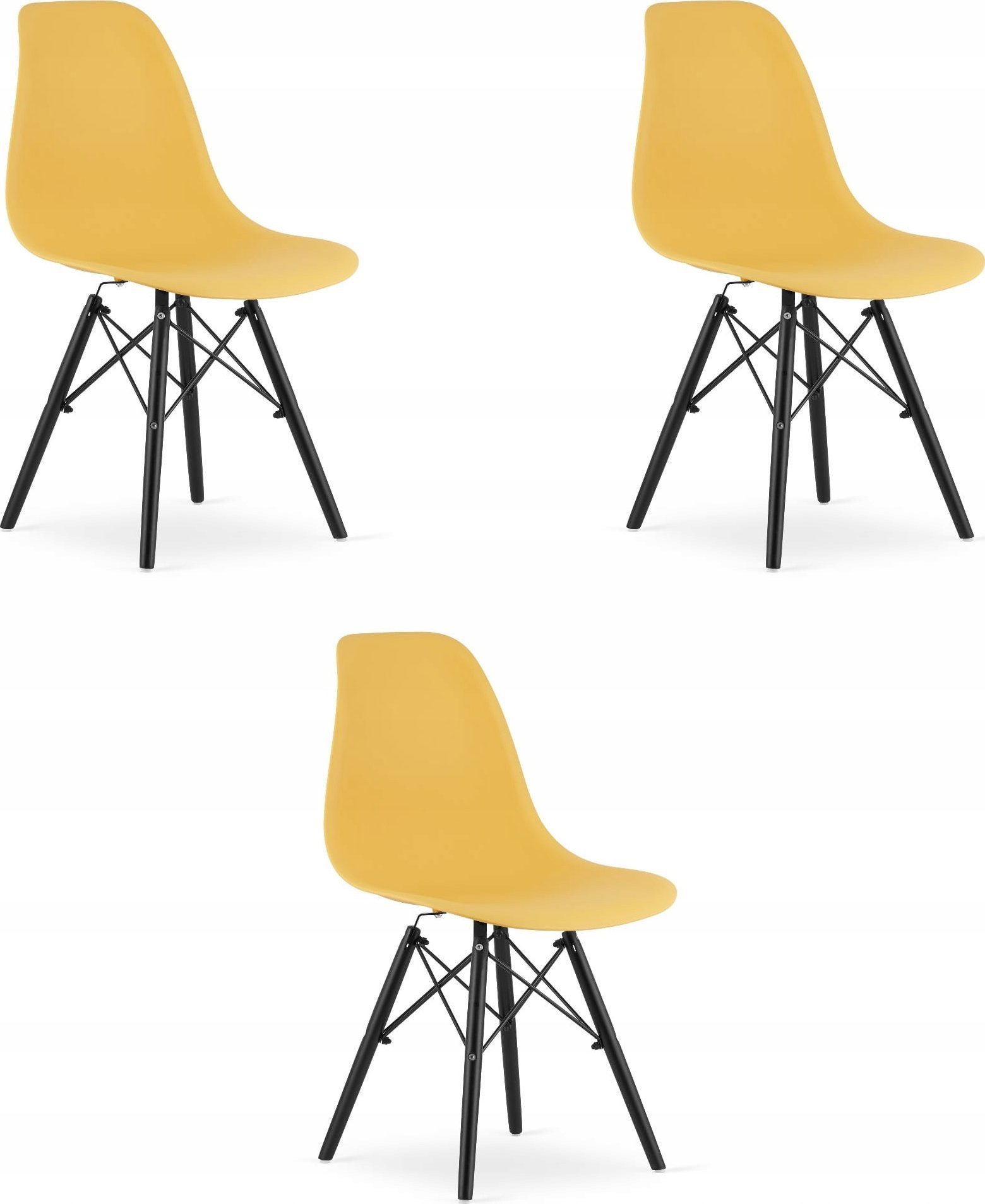 Leobert Krzesło OSAKA musztarda / nogi czarne x 3