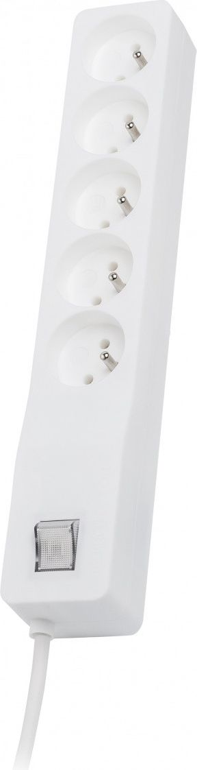 Listwa zasilająca Lestar ZX 510 przeciwprzepięciowa 5 gniazd 3 m biała