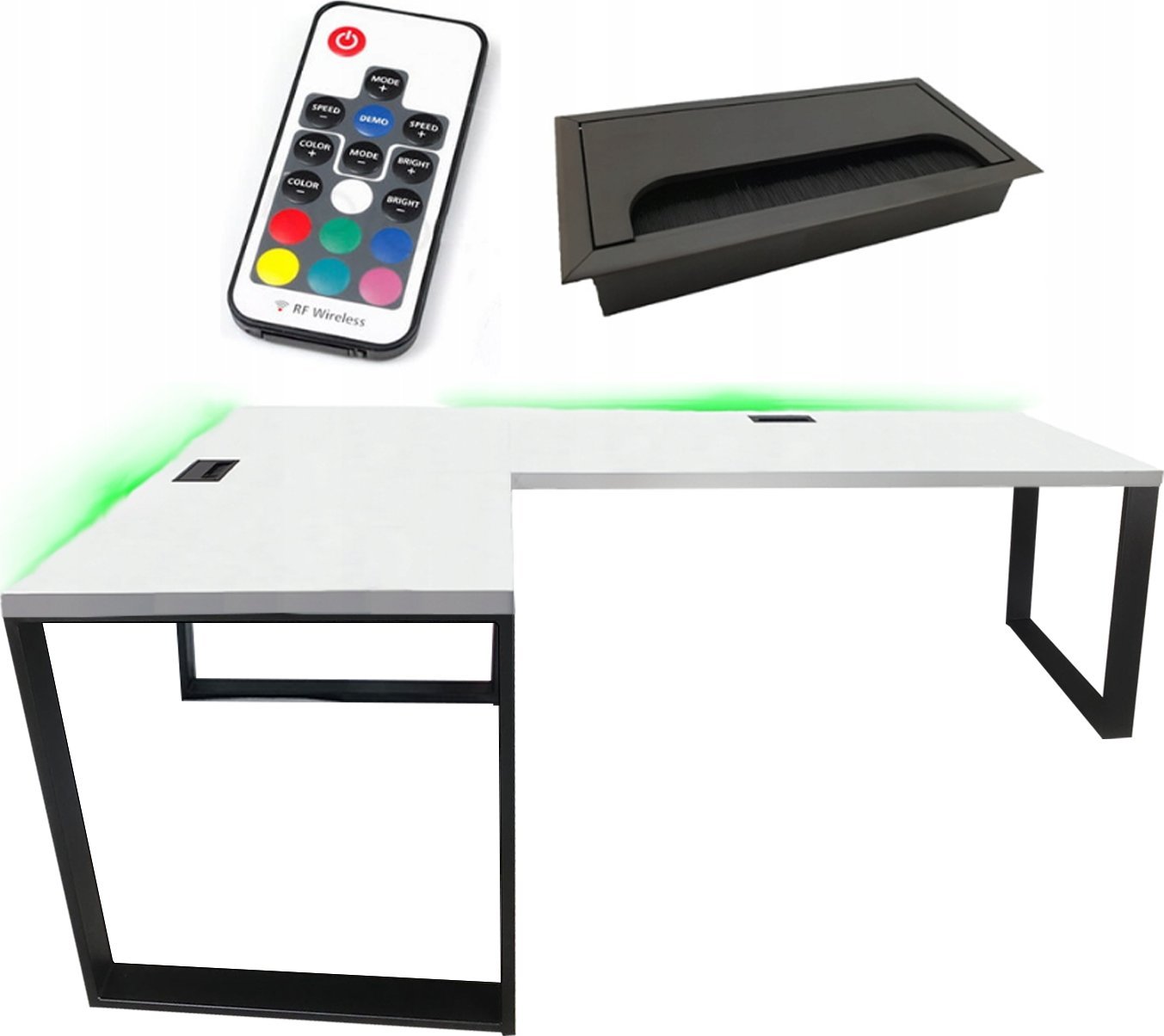 BIURKO GAMINGOWE NARONE LOFTOWE METALOWE STABILNE PRZEPUST PRODUCENT