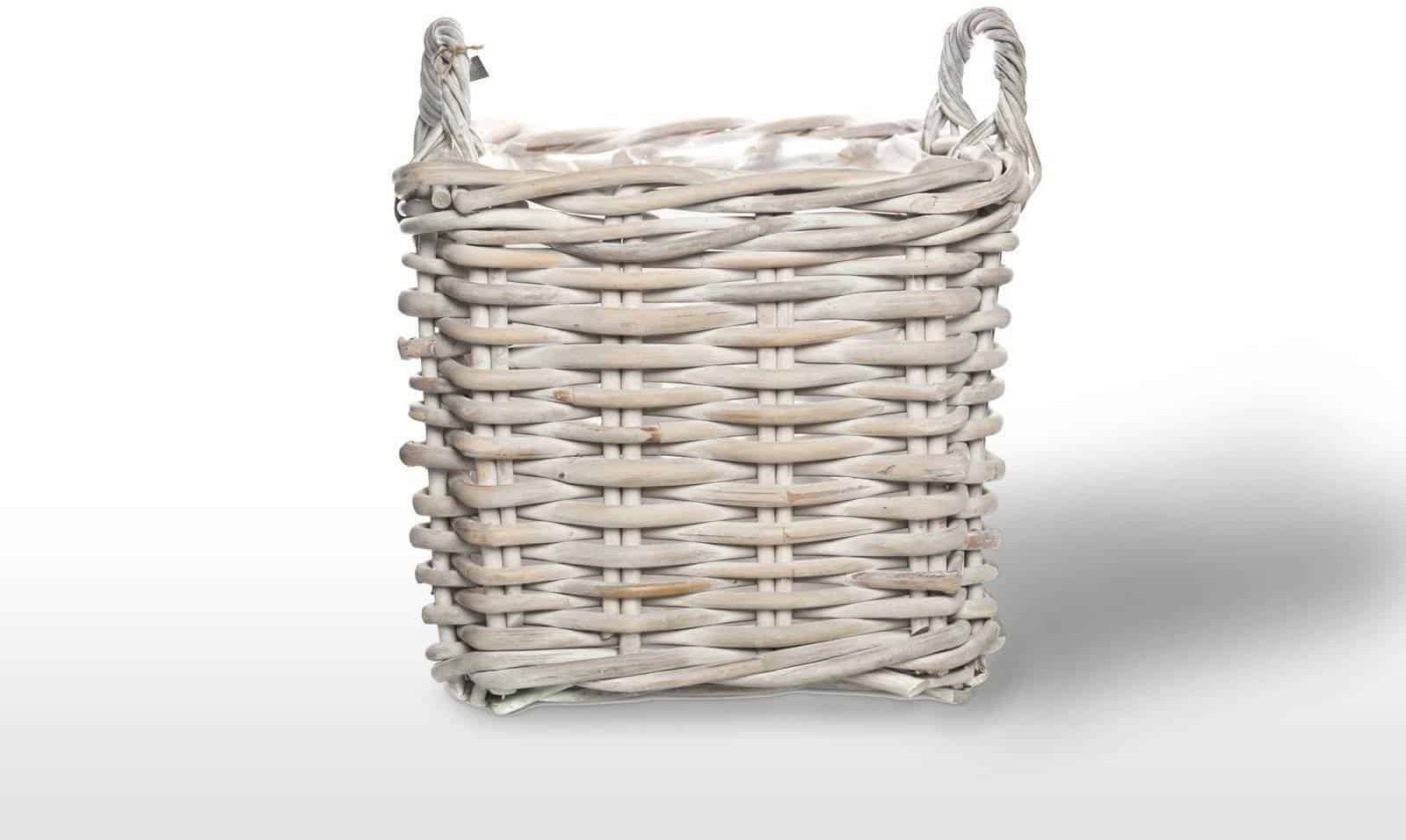 Kosz rattanowy Narbona Szary 50 cm