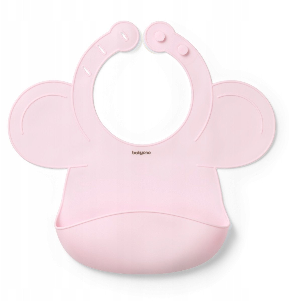 BABY ONO 1639/02 SILIKONOWY ŚLINIAK Z REGULOWANYM ZAPIĘCIEM