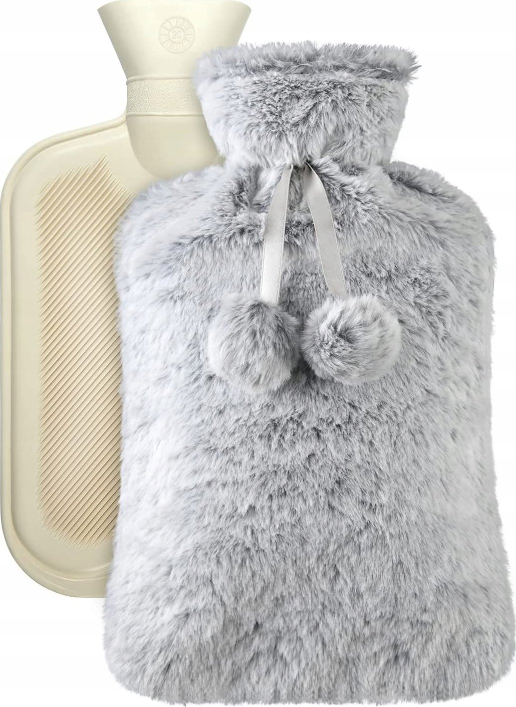 DUŻY TERMOFOR GUMOWY W POKROWCU PLUSZ KOMFORT 2L