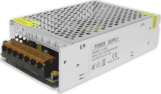 Lexton ZASILACZ LED 12V 5A 60W IP20 MODUŁOWY OPEN FRAME