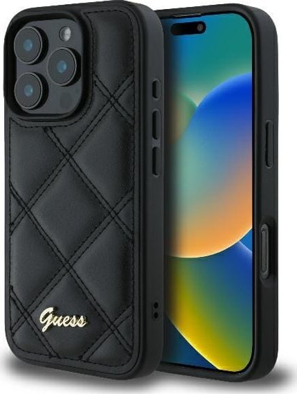 Guess Guess GUHCP16XPSQSQSK iPhone 16 Pro Max 6.9" czarny/black hardcase Quilted Metal Logo