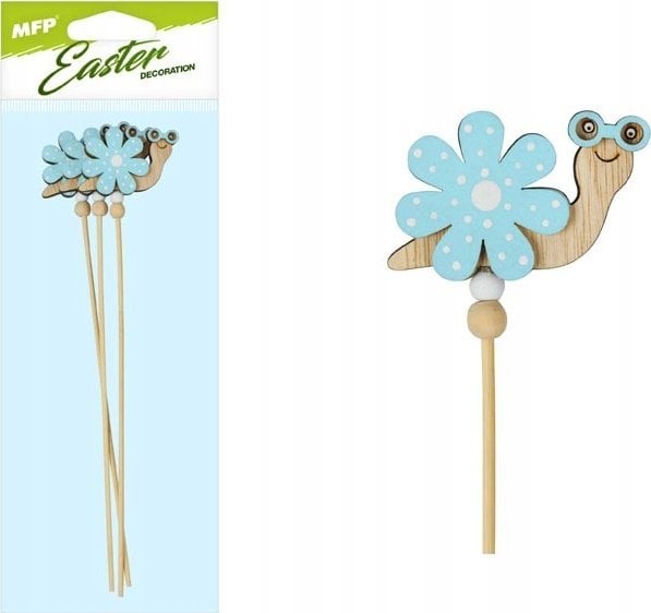 MFP paper ślimak na patyku 3szt kwiatek niebieski 28cm 2221598