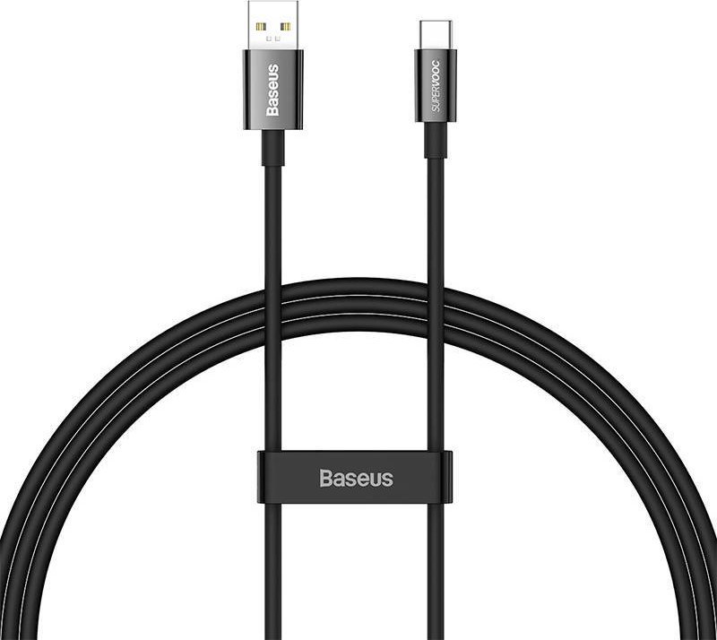 Kabel USB Baseus USB-A - USB-C 1 m Czarny (CAYS000901)