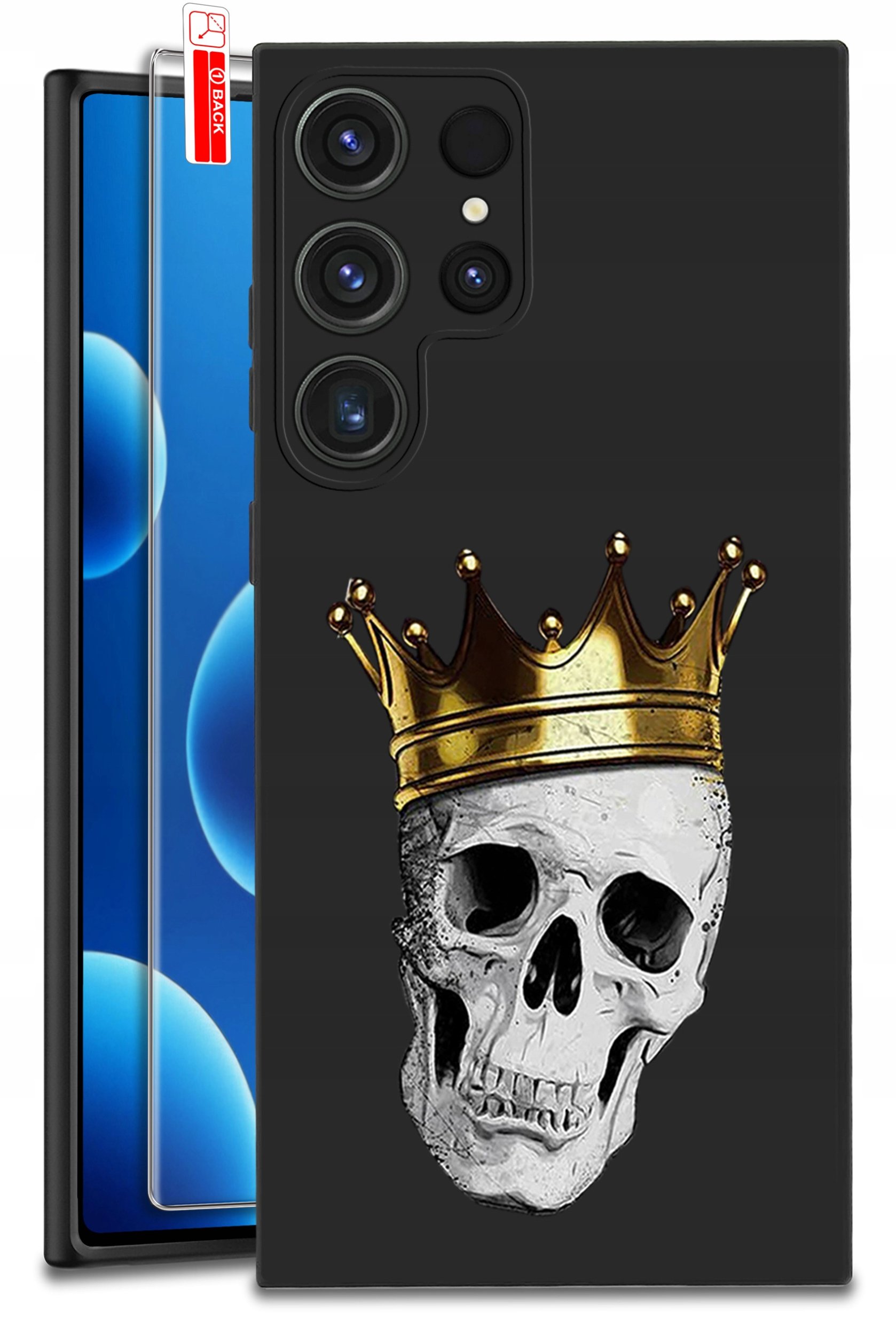 ETUI do Samsung Galaxy S25 Ultra WZORY | SILIKONOWE MATT CASE + SZKŁO 9H