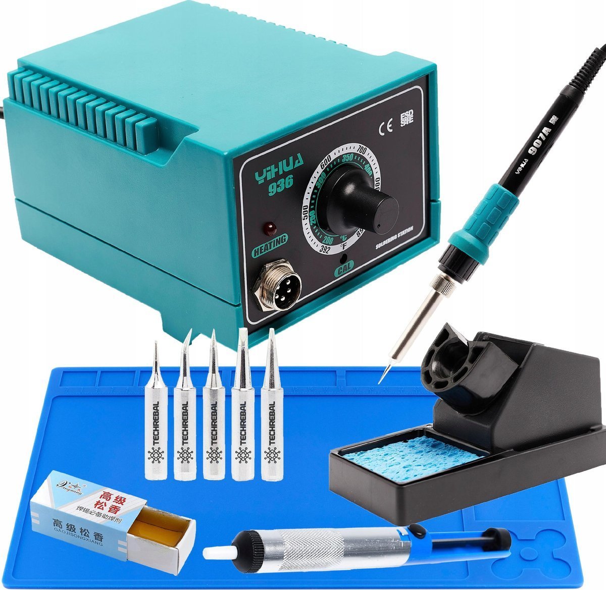 Techrebal STACJA LUTOWNICZA YIHUA 936 LED ZESTAW NA PREZENT