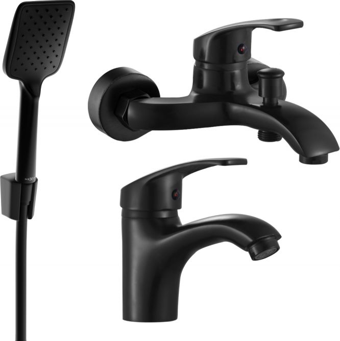 Mexen Mexen Fabia R62 zestaw wannowy, czarny - 746503R62-70